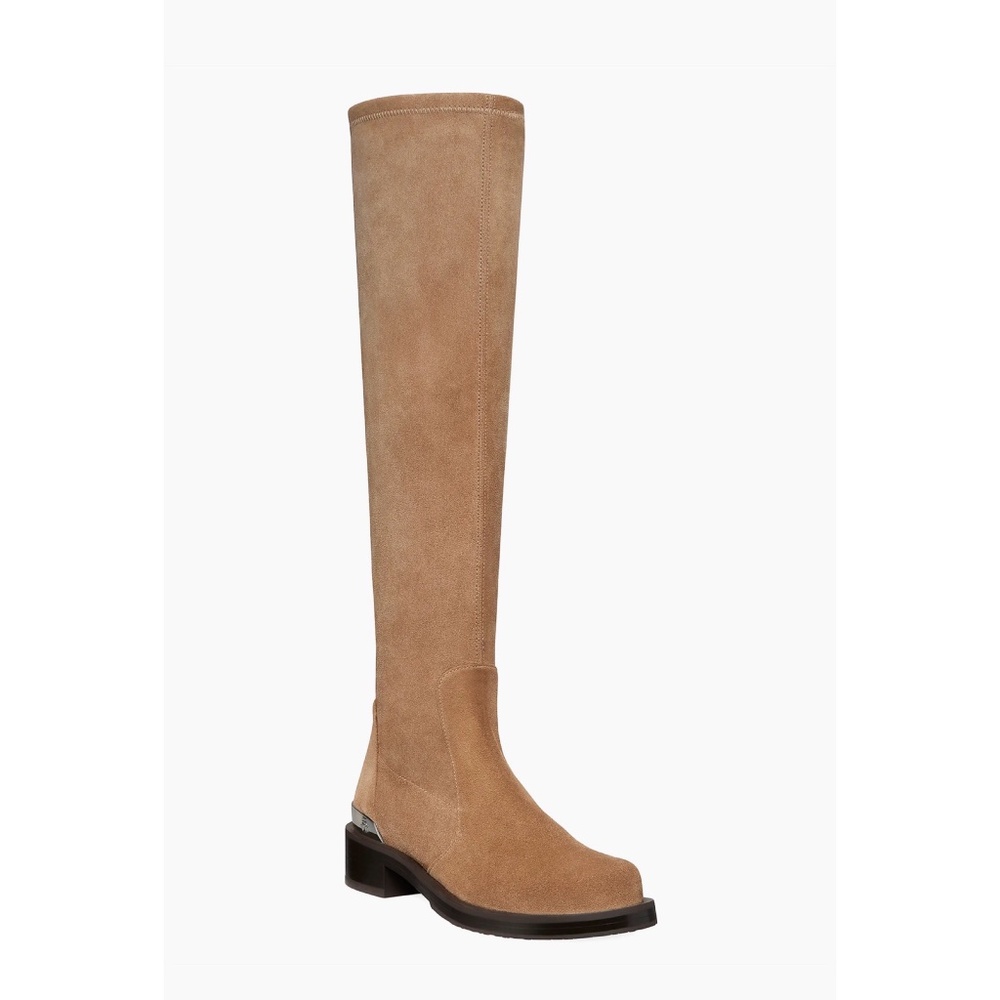 New Stuart Weitzman Mercer Bold Suede Knee Boots Sz 7.5